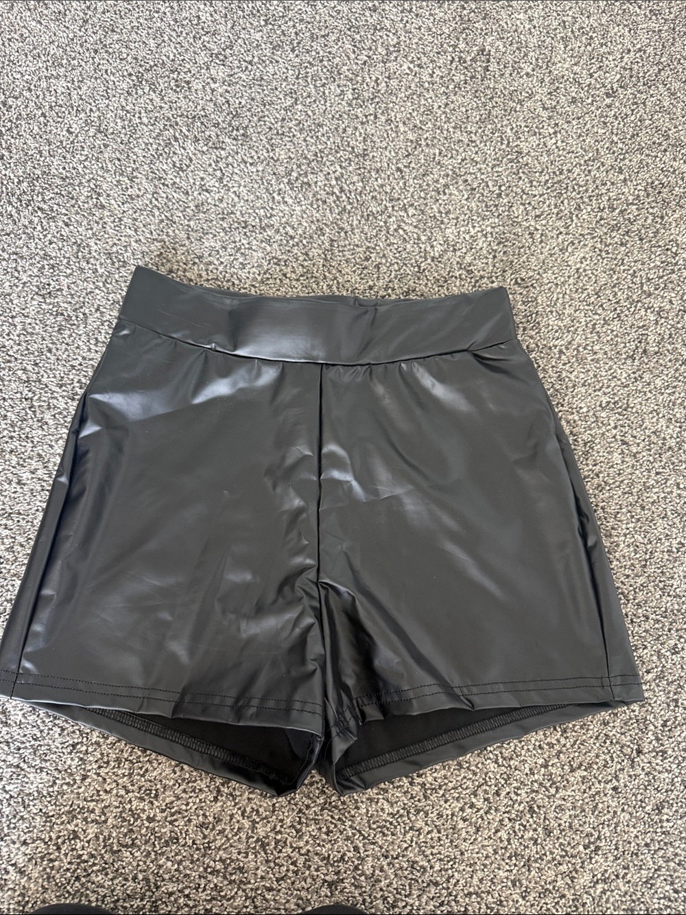 High Waisted Leather Shorts